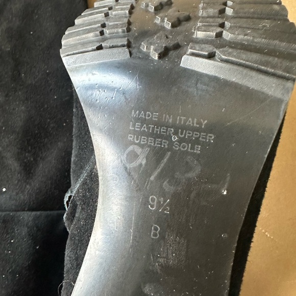 Leather Bellofatto Black Suede 3” Heel Knee-High Women's Boots BT26 - Picture 7 of 13